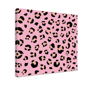 Svart och rosa akvarell leopard sovrumsduk - Tenstickers