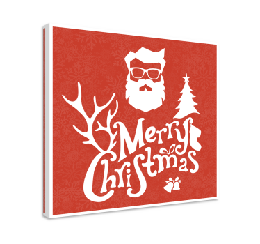 Motiverande kanvas god jul hälsning - Tenstickers