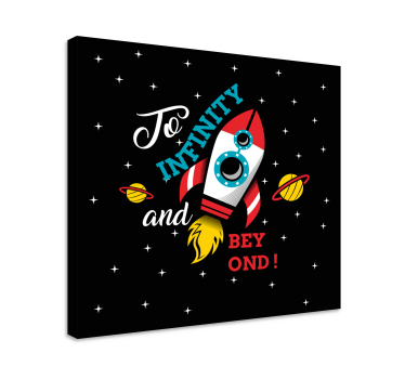Kanvas dinosaurie rymdäventyr - Tenstickers