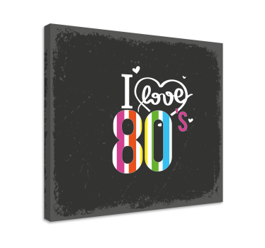 Kanvas citat jag älskar 80-talet - Tenstickers