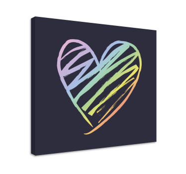 Kanvas citat hjärtats skiss - Tenstickers