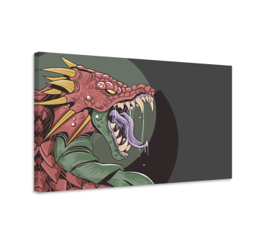 Kanvas dinosaurie feroce drakvare - Tenstickers
