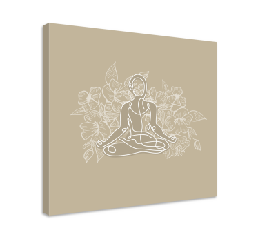 Mediterande kvinna yoga matta konst - Tenstickers