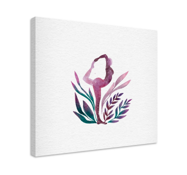 Akvarell yoga posecanvas tavla konst - Tenstickers