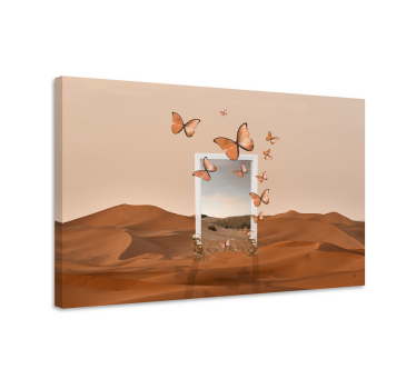 Kanvas fjärilar naturens fjärilslandskap - Tenstickers