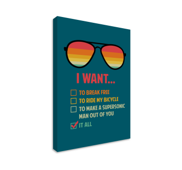 Kanvas citat jag vill ha motivation - Tenstickers