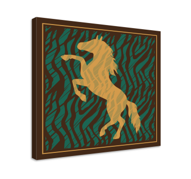 Majestätisk galopperande siluett Kanvas häst - Tenstickers