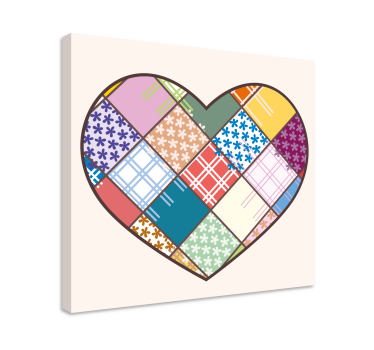 Motiverande kanvas hjärtapplikationsdesign - Tenstickers