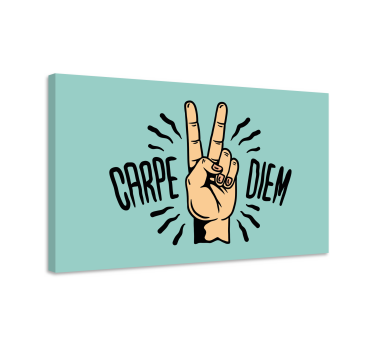 Carpe diem handgest Kanvas citat - Tenstickers