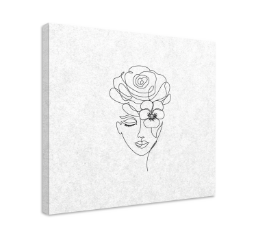 Minimalistisk ansiktslös kvinna hall väggcanvas tavla - Tenstickers