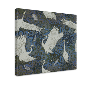 Orientalisk stil ornament abstrakt inramadcanvas tavla - Tenstickers