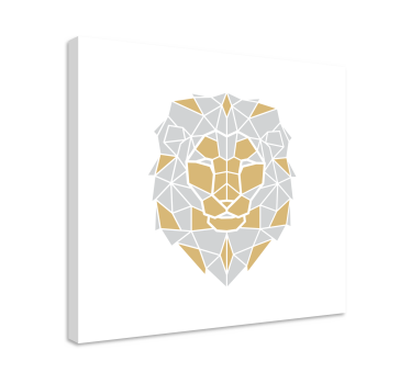 Kanvas häst geometrisk lejonhuvud - Tenstickers