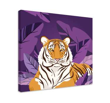 Kanvas djur majestätisk tigerporträtt - Tenstickers