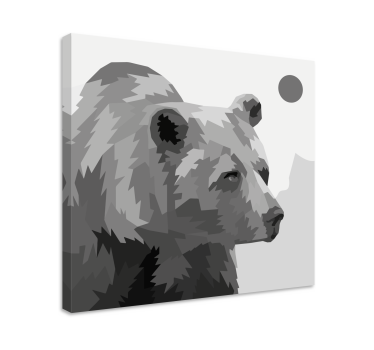 Kanvas djur majestätisk björnporträtt - Tenstickers