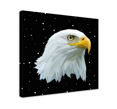 Geometriska-djur mäktiga örn fågel canvastavlor - Tenstickers