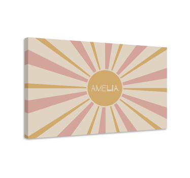Amelia sunburst design Kanvas Abc och bokstäver - Tenstickers