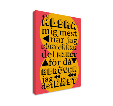 "Älska mig" canvas tavla citattryck - Tenstickers