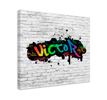 Graffiti namn Konstnären kanvas - Tenstickers