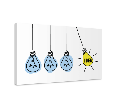 Idéer med ljusdioder Motiverande kanvas - Tenstickers