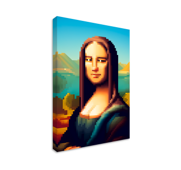 Gioconda pixel Kanvas konst - Tenstickers