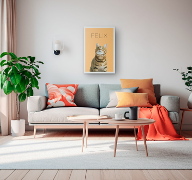 Minimalistisk vattenfärgläggerdjursporträtt canvas - Tenstickers