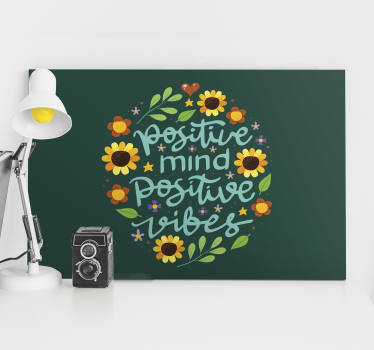 Blommor och motiverande citat inspirerandecanvas tavla - Tenstickers