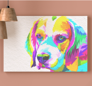 Akvarell beagle hund canvas bilder - Tenstickers