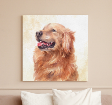 Akvarell stil hund canvas bilder - Tenstickers