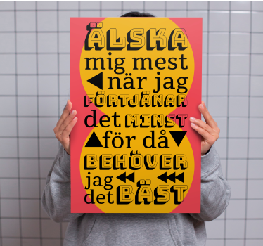 "Älska mig" canvas tavla citattryck - Tenstickers