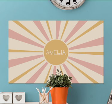 Amelia sunburst design Kanvas Abc och bokstäver - Tenstickers