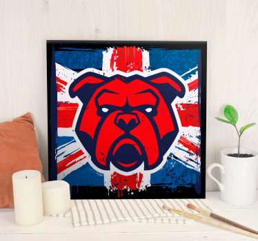 Bulldog brittiska flaggan Kavas hundar - Tenstickers