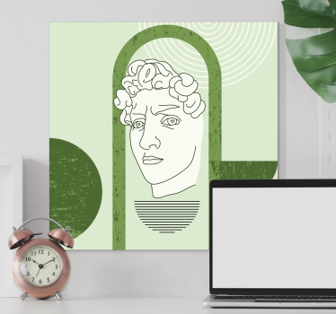 David grön popkonst skulpturcanvas tavla konst - Tenstickers