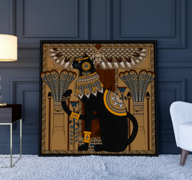 Egyptisk katt vägg konstcanvas tavla - Tenstickers