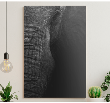 Elegant mörk olifant elefant kanfas konst - Tenstickers