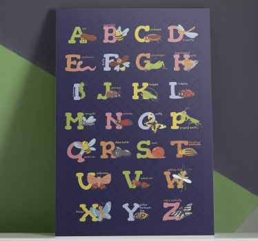 Engelska alfabetet brevcanvas tavla canvas tavla - Tenstickers