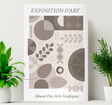 Exposition d'art graphique vintage väggtryck - Tenstickers