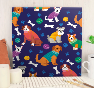 Fantastiska färgglada tapeter för hunddukar - Tenstickers