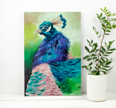 Färgglada kalkon fåglar fågelcanvas tavla canvas tavla - Tenstickers