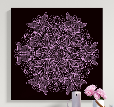 Fjäril mandala fjärilcanvas tavla bild - Tenstickers