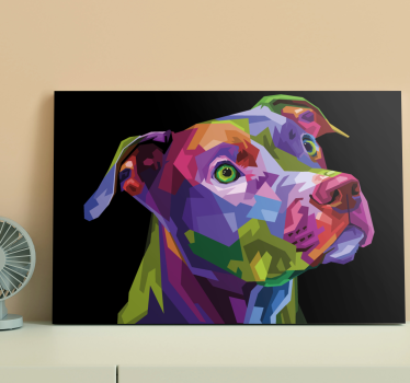 Flerfärgade moderna pitbull hunddukbilder - Tenstickers
