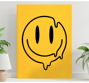Flytande smiley ikoncanvas tavla konst - Tenstickers