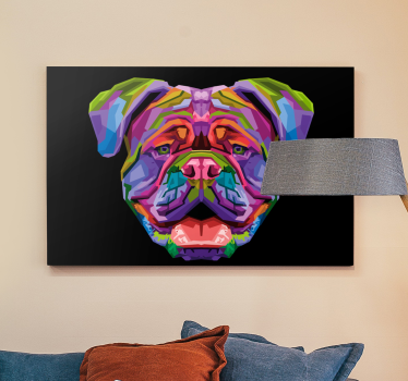 Fullfärg moderna hundduk canvasbilder - Tenstickers