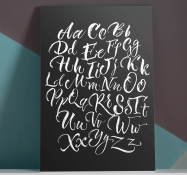 Gammal stil alfabet brevcanvas tavla canvas tavla - Tenstickers