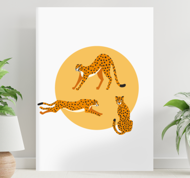 Gepard trio Kanvas andra djur - Tenstickers