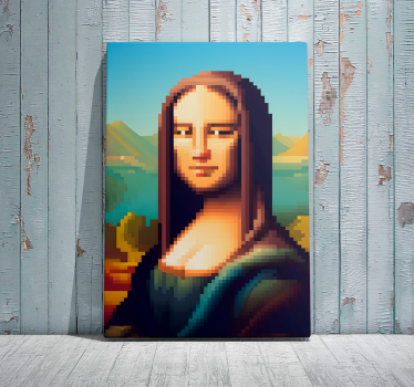 Gioconda pixel Kanvas konst - Tenstickers