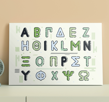 Grekiska alfabetet brevcanvas tavla canvas tavla - Tenstickers