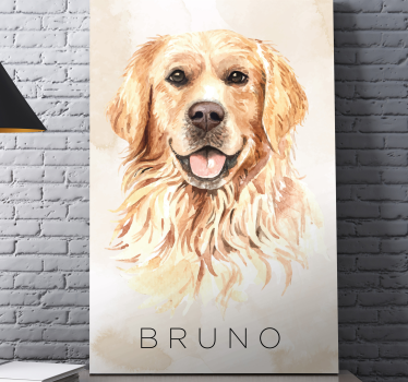 Gyllene hund canvas bilder - Tenstickers