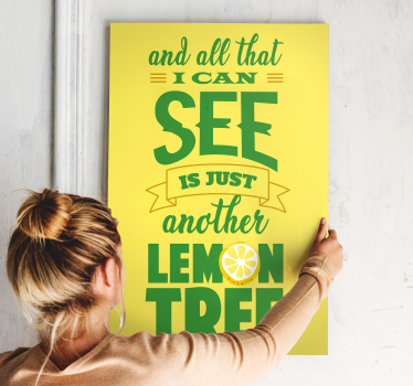 Hand rita citroner canvas tavla citat canvas tavla - Tenstickers