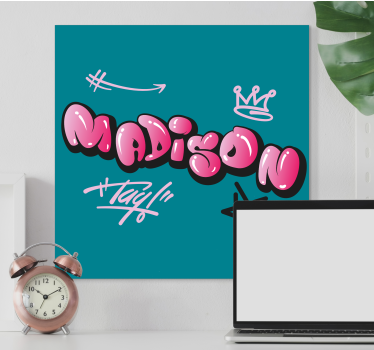 Kanvas abc och bokstäver kreativ namndesign - Tenstickers