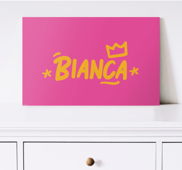 Kanvas abc och bokstäver kreativ namnskylt - Tenstickers